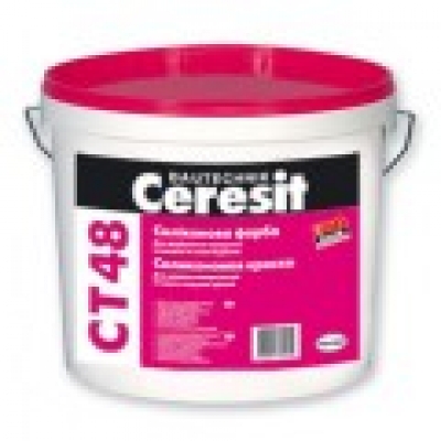 Силиконовая краска Ceresit CT 48 (10 л)