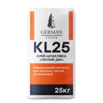 Клей для армування пінопласту GERMAN STONE KL-25 25 кг Клей для армування пінопласту GERMAN STONE KL-25 25 кг