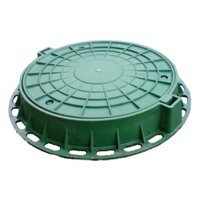 Люк садовый пластмассовый легкий №2 (зеленый) с замком