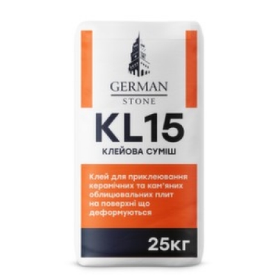 Клей для плитки GERMAN STONE KL-15 25 кг (Грес)