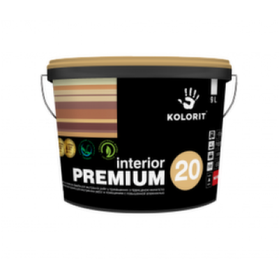 Латексная краска для внутренних работ Kolorit Interior Premium 20
