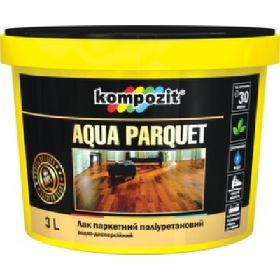 Лак паркетний AQUA PARQUET Kompozit глянцевий (3 л) Лак паркетний AQUA PARQUET Kompozit глянцевий (3 л)