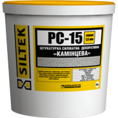 Штукатурка декоративная Siltek PC-15 «короед» (зерно 2 мм) (зерно 3 мм), 25кг