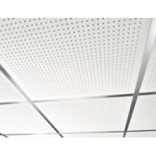 Стельова панель р-р 600х600мм із тонколистової сталі 0,45мм із декоративним покриттям РК кольору (RAL 9003) perfo (1 шт)