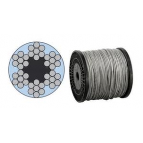 Трос сталевий в обплетенні 3мм 6x7+1FC (м.п.) Трос сталевий в обплетенні 3мм 6x7+1FC (м.п.)