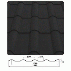 Металлочерепица AFINA 350/15 0,50*1185 PEMA (3005, производитель сырья Польша)