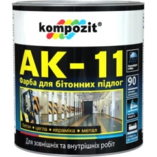Краска для бетонных полов Komposit АК-11 Белая (10 кг)