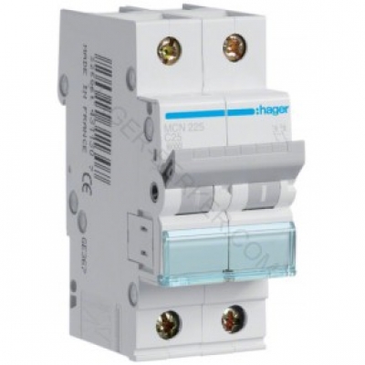 Автоматический выключатель HAGER In=25 А, 2п, С, 6 kA, 2м