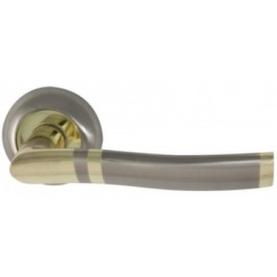 Дверна ручка AL-35-SN/PB (сатин/золото)