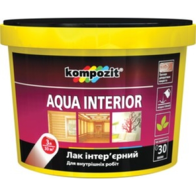 Лак Kompozit AQUA INTERIOR глянсовий (3 л) Лак Kompozit AQUA INTERIOR глянсовий (3 л)