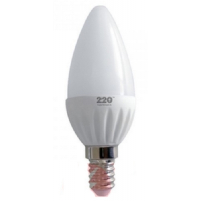 Лампа светодиодная LED свеча 6W 220B E14 3000K
