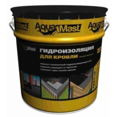 Гидроизоляция для кровли битумно-резиновая AquaMast (18 кг)