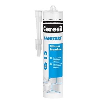 Силиконовый герметик Ceresit Sanitary CS 15 280 мл Белый Силиконовый герметик Ceresit Sanitary CS 15 280 мл Белый